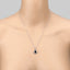 Pendentif en or blanc 14K avec saphir bleu de 2,09 carats et diamants