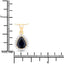 2.09 Carat Genuine Blue Sapphire and White Diamond Pendant