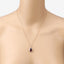 Pendentif en rhodolite véritable de 3,29 carats et diamants blancs en or rose 14K