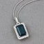 Colgante de Turmalina Verde de 3.55 Quilates y Diamantes Blancos en Oro Blanco de 14K