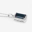 Colgante de Turmalina Verde de 3.55 Quilates y Diamantes Blancos en Oro Blanco de 14K