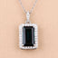 Colgante de Turmalina Verde de 3.55 Quilates y Diamantes Blancos en Oro Blanco de 14K