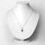 1.39 Carat Green Tourmaline and Diamond 14K White Gold Pendant