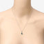 1.39 Carat Green Tourmaline and Diamond 14K White Gold Pendant