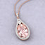 Pendentif en Morganite et Diamant Blanc de 9,31 Carats en Or Rose 14K