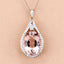 Pendentif en Morganite et Diamant Blanc de 9,31 Carats en Or Rose 14K