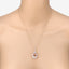 Pendentif en Morganite et Diamant Blanc de 9,31 Carats en Or Rose 14K