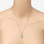 Pendentif en or blanc 14K avec aquamarine et diamants de 2,55 carats