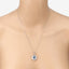 Colgante de Aguamarina y Diamante de 3.82 Quilates en Oro Blanco de 14K