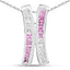 1.08 Carat Genuine Pink Sapphire & White Sapphire Pendant