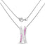 1.08 Carat Genuine Pink Sapphire & White Sapphire Pendant