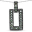 Pendentif en diamant vert véritable de 0,36 carat en argent sterling