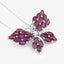 3.12 Carat Genuine Ruby Butterfly Pendant in Sterling Silver