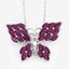 3.12 Carat Genuine Ruby Butterfly Pendant in Sterling Silver
