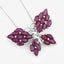 3.12 Carat Genuine Ruby Butterfly Pendant in Sterling Silver