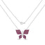 3.12 Carat Genuine Ruby Butterfly Pendant in Sterling Silver