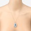 Pendentif en or blanc 14K avec aquamarine de 11,90 carats et diamants
