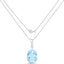 11.25 Carat Genuine Swiss Blue Topaz Pendant in Sterling Silver