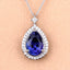 Colgante de Tanzanita y Diamante Blanco de 2.20 Quilates en Oro Blanco de 14K