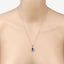 2.44 Carat Genuine Tanzanite and White Diamond Pendant in 14K White Gold