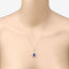 Pendentif en Tanzanite et Diamant Blanc de 3,05 Carats en Or Blanc 14K