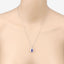 Pendentif en tanzanite véritable de 2,56 carats et diamants blancs en or blanc 14K