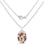 2.88 Carat Genuine Citrine and Rhodolite Sterling Silver Pendant