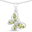 0.64 Carat Genuine Peridot .925 Sterling Silver Butterfly Pendant