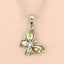 0.64 Carat Genuine Peridot .925 Sterling Silver Butterfly Pendant