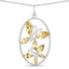 2.30 Carat Genuine Citrine Butterfly Pendant in Sterling Silver