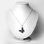 Colgante de Zafiro Azul Genuino de 4.36 Quilates en Plata de Ley