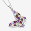 Pendentif papillon multi-stones de 3,80 carats en argent sterling