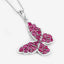 Colgante de mariposa de rubí genuino de 4.72 quilates en plata esterlina