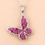 Colgante de mariposa de rubí genuino de 4.72 quilates en plata esterlina