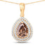 Colgante de Diamante Marrón Certificado IGI de 2.01 Quilates en Oro Amarillo de 18K