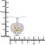 Pendentif en cœur en diamant jaune clair de 4,51 carats en or blanc 18K