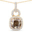 Colgante de Diamante Marrón Certificado IGI de 2.50 Quilates en Oro Amarillo de 18K