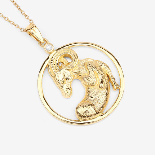 Colgante de Plata Esterlina con Diamante Blanco Genuino de 0.03 Quilates