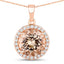Colgante de Morganita y Diamante Blanco de 3.61 Quilates en Oro Rosa de 14K