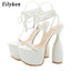 Tacones Super Altos con Correa en el Tobillo