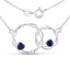 Pendentif en argent sterling avec saphir bleu véritable de 0,70 carat