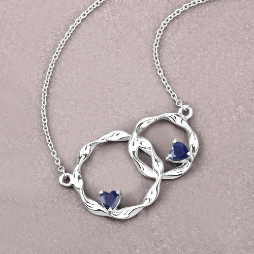 Pendentif en argent sterling avec saphir bleu véritable de 0,70 carat