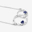 Pendentif en argent sterling avec saphir bleu véritable de 0,70 carat