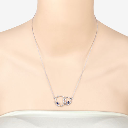 Pendentif en argent sterling avec saphir bleu véritable de 0,70 carat