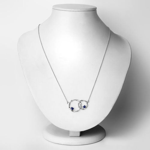 Pendentif en argent sterling avec saphir bleu véritable de 0,70 carat