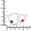0.70 Carat Genuine Ruby .925 Sterling Silver Pendant