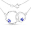 Pendentif en argent sterling avec tanzanite véritable de 0,38 carat