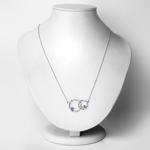 Pendentif en argent sterling avec tanzanite véritable de 0,38 carat