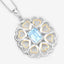 Colgante de Plata Esterlina con Topacio Azul Genuino de 2.60 Quilates