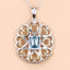 Colgante de Plata Esterlina con Topacio Azul Genuino de 2.60 Quilates
